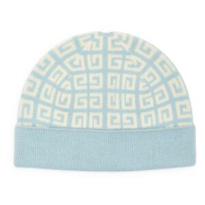 Givenchy Double Face Knit Beanie sky blue